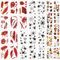 Becellen 30 Feuilles Halloween Tatouage, Ephemere Faux Cicatrice Araignée Tatouage Autocollant pour Costume Visage Maquillage Props