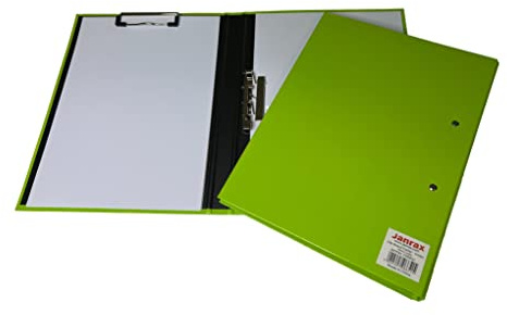 Pack of 10 Green A4 Clipboard Document Clamp File Folders