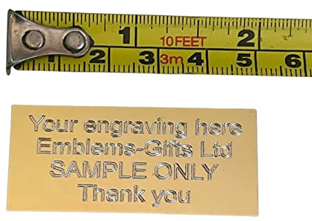 Personalised 51mm x 22mm Gold Presentation Trophy Plate (Plaque)