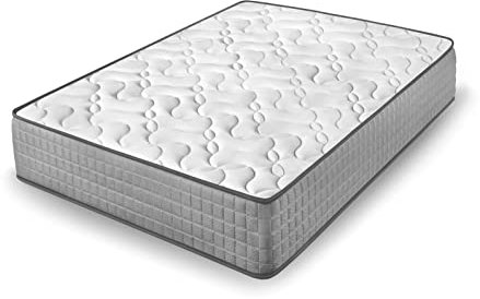 Cama express Viskoelastische Matratze Diamond Fresh | High End Atmungsaktiv und bequem | Unabhängig von den Betten | 3D-Stoff mit hohem Grammatur, Weiß und Grau, 140 x 190 cm
