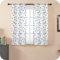 GIRASOLE HOME® Coppia Tende Filtranti in Simil Lino Fantasia Rampicanti Tenda per Finestra ed Interni 2 Pannelli con Tasca e Passanti Nascosti (Nero, 70x138cm)