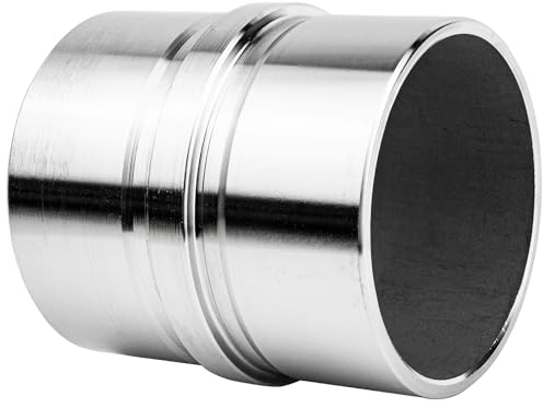 Edelstahl Rohr Verbinder Rohrverbinder mit Mittelsteg für 42,2 mm Rohre Edelstahlrohr Fitting für Geländer Handlauf Balkon Verbindung V2Aox