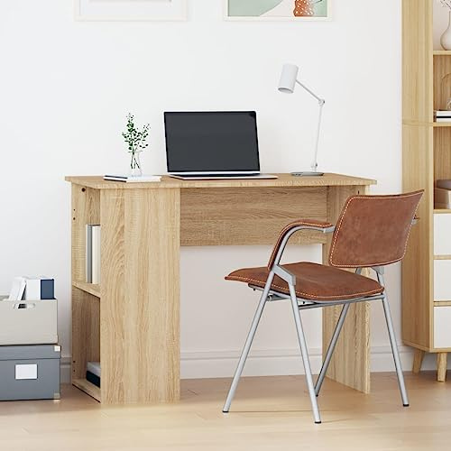 CKioict Schreibtisch SonomaEiche 100x55x75 cm Holzwerkstoff kinderschreibtisch computertisch Bürotisch Geeignet für Büros, Wohnungen, leerstehende Räume