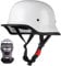 Retro Deutscher Stil Motorrad Halbhelm Retro Halbschalenhelm mit DOT/ECE Genehmigt Vintage Offenem Helm Jet-Helm Für Männer Und Frauen Fahrrad Cruiser Chopper Moped Roller I,M=54-57CM