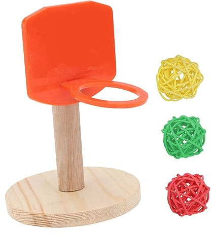 BESPORTBLE 3 Juegos Juguete para pájaros Juguetes de Entrenamiento de Aves de Baloncesto Loro s de Aves porrón aro de Baloncesto de Mini pájaro de Jaula