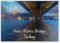 Kühlschrankmagnet, Motiv: Halic Metro Bridge bei Sommernacht, blauer Himmel und Stadtlichter in Istanbul, Türkei, Design 2