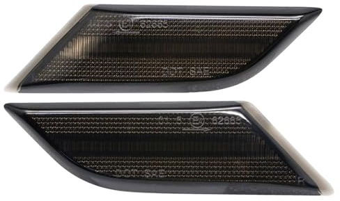 AUTO-STYLE Satz LED Seitenblinker kompatibel mit Volkswagen Transporter T6.1 2020-2022 - Smoke - inkl. dynamischem Lauflicht