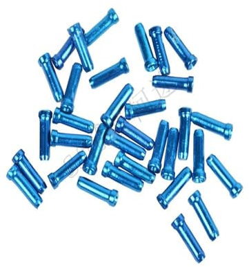 Bremskabelenden, 20 Stück/Set Fahrradbremsdraht Aluminiumlegierung Endkappe Fahrradbremskabel Endschutzabdeckung Bremsleitungskabel Endkappe(Blue)