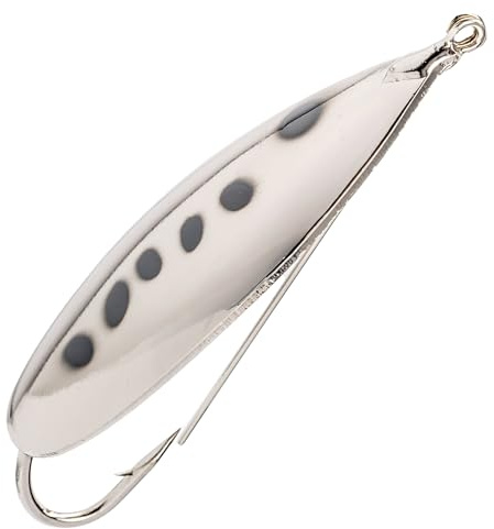 Strike King (SWLS-532) Saltwater Weedless Spoon Fishing Lure, Metal Casting Spoon, Weed Guard, 3-Inches, Size 5/0 Hook, Silver Bunker