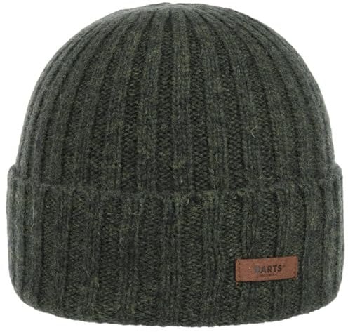 Barts Haakon Umschlagmütze Beanie Strickmütze Wintermütze (One Size - Oliv)