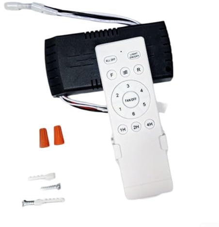 YUANGANG Ceiling Fan Remote Control Kit, Wireless Fan Lamp Controller 6 Speeds Adjustment For Living Room Long Transmission Range (English version)