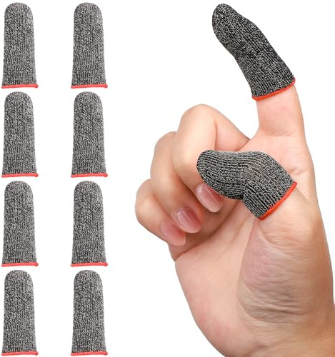 ENPOINT Fingerhüllen für Gaming, Dedales Gamer, Profesionales Daumenhülsen, Mobile Gaming, Call of Duty Mobile PUBG, Handyspiele, Fingerabdeckungen, Handy-Gaming-Zubehör, 10 Stück