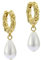 Ted Baker Tilly Twisted Pearl Drop Earrings for Women (Gold/Pearl)