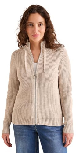 CECIL Damen B253942 Mouliné Cardigan, Sandy Desert Beige, L EU