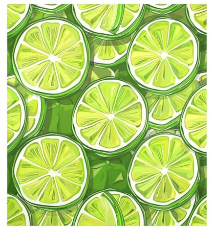 Copertura riutilizzabile per lavastoviglie con fette di lime verde, copertura per porte del frigorifero, decorazione natalizia per le vacanze, 58,4 x 66 cm