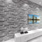 Snewvie Grey Brick Effect Wallpaper 3D Grey Brick Wall Effect Wallpaper Non-Woven Rustic Brick Pattern Vintage Slate for Bedroom Living Room Restaurant Cafe Wall Paper 950 * 53cm