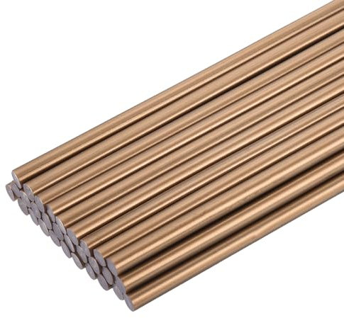 sourcing map 30pcs Full Size Hot Glue Gun Sticks 7mm x 200mm High Sticky Small Hot Glue Sticks for Glue Gun, Bronze Gold