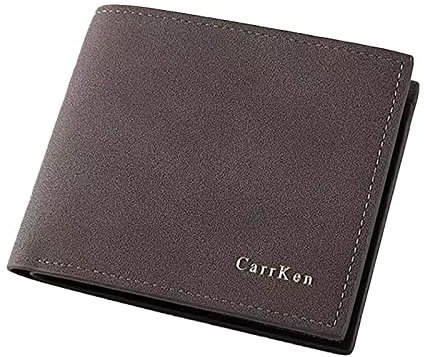 Herren-Geldbörse, kurz, modisch, multifunktional, weiches Leder, mattiert, für Kinder von 12–14 Jahren, coffee, Einheitsgröße