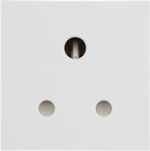 BG EM5ASW Euro Module 5A Round Pin Unswitched Socket - White