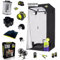 Garden Highpro - Growzelt Komplettset 80x80x180cm Anbau Set mit LED Vollspektrum Grow Lampe mit Ventilator Abluft Aktivkohlefilter Growzelt Anzucht Gewächshaus Grow Tent Complete Set