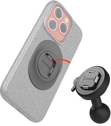 sincetop Universelle 1-Kugel Motorrad-Handyhalterung – Serie Q [Quad], Schnellverschluss Smartphone-Halter für Motorradlenker, 360° winkelverstellbar, kompatibel mit iPhone, Android