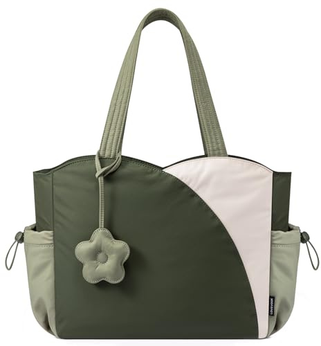 LOVEVOOK Shopper Tasche Damen, Tote Bag Handtaschen Groß Schultertasche | Leicht Puffer, Süß Tragetasche für Arbeit Uni Schule Lehrer Reise
