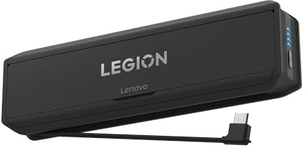 Lenovo - Power Bank per Legion Go (65 W e 12800 mAh, cavo USB-C integrato, indicatore LED, compatibile con Legion Go e Legion Go S) nero