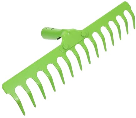 Grüner Gartenrechen aus Medium Carbon Steel, Robust für Bodenbearbeitung