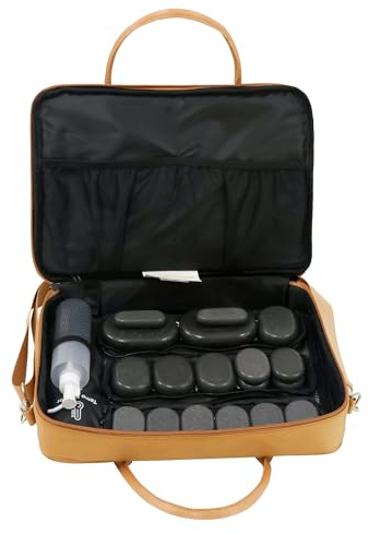Master Massage Hot Stone Massage Heater Bag with Adjustable Temperature Control, Portable Spa Stone Warmer for Massage Stones & Towels