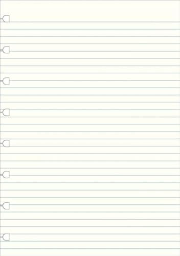 Filofax A5 Notebook refill - ruled paper white