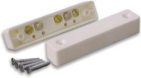 5 x Burglar Alarm Surface Door Contact Detector Wired - WHITE