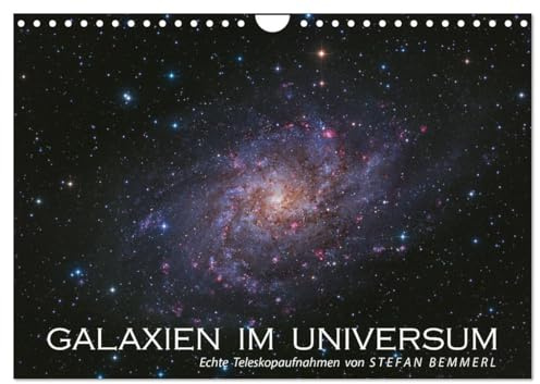 Galaxien im Universum (Wandkalender 2026 DIN A4 quer), CALVENDO Monatskalender: Beeindruckende Aufnahmen durch´s Teleskop zeigen echte Bilder von Galaxien im Weltall (CALVENDO Wissenschaft)