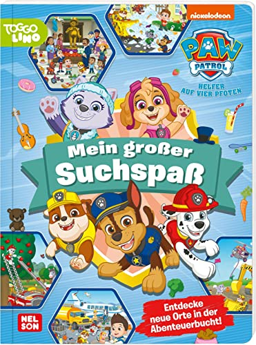 PAW Patrol Pappbilderbuch: Mein großer Suchspaß: Wimmelbuch ab 3 Jahren | Interaktives Suchbuch mit Marshall, Rubble, Zuma, Chase, Rocky und Skye