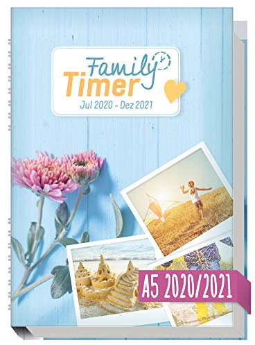 Family-Timer 2020/2021 A5 - Der Familien-Kalender! 18 Monate: Juli 20 bis Dezember 21 | Familien-Planer für bis zu 4 Personen + viele hilfreiche Features | nachhaltig & klimaneutral