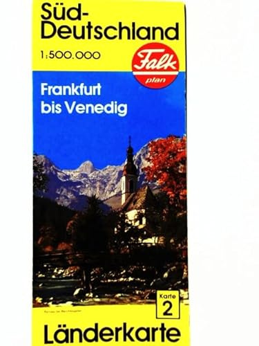 Falk Plan Länderkarte 2, Süddeutschland (Nr.362): Frankfurt bis Venedig. Maßst. 1 : 500 000