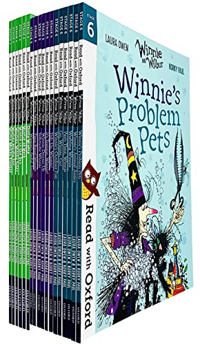 Read With Oxford: Winnie And Wilbur 18 Books Collection Set Level Stage 4, 5 & 6 (Age 4 - 6) (Holiday Fun, Chilly Winnie, Tidy Up, It's Teatime Winnie!, Winnie Dresses Up, Warbling Winnie and More)