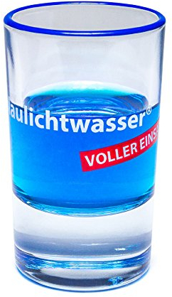 Blaulichtwasser - Shot-Glas VOLLER EINSATZ! - 6er-Set