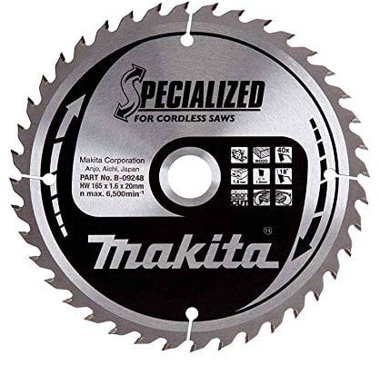 Makita B-09248 Specialized Circular Saw Blade 165mm X 20 x 40Teeth