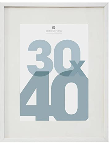 Atmosphera - Cadre photo Manu - bois et verre - blanc - 30x40 cm