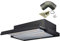 SIA TSH60BL 60cm Black Telescopic Integrated Cooker Hood Kitchen Extractor Fan & 3m Flexible Ducting Vent Kit