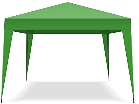 Gazebo da giardino 3x3 pieghevole con Telo in PVC 220 gr/mq + Telaio in acciaio + Picchetti e borsa per il trasporto. Gazebo 3x3 automatico per fiere e mercati. Disponibile in bianco, blu e verde.