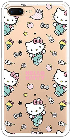 Case for iPhone 7 Plus - iPhone 8 Plus - Hello Kitty Pattern Stickers