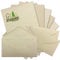 25x ÖKO Briefpapier DIN A4 mit Briefumschlägen Nassklebung DIN Lang aus Graspapier - Recycling Papier 120 g/m² - Umwelt Bastelpapier für Einladungen oder Briefpost - Glüxx Agent