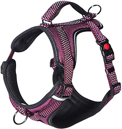 Hundegeschirr Ultra-reflektierend Geschirr für Hunde Anti Zug Welpengeschirr Einstellbar Weich Brustgeschirr Sicherheitsgeschirr Auto Dog Harness