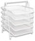 OSCO White Wire Mesh 5 Tier Letter Tray | A4 | Desk File Organiser | Paper Storage | Office Document Sorter | Paperwork Filing | Easy Assembly | H37.3 x W29.5 x D34.0 cm |