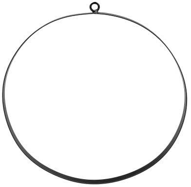 NaDeco Metallring flach schwarz beschichtet zum Hängen in den Größen 25-50cm Drahtring zum Basteln Drahtstern für Wickeltechnik Hoops für Traumfänger Ring Makramee Ring Metalldrahtring, Größe:Ø 35 cm