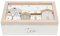 Shabby Chic House Design Wooden Tea Box Caddy 24x16cm | 6 Compartment Tea Bag Storage Box | Kitchen Organiser Tea Case