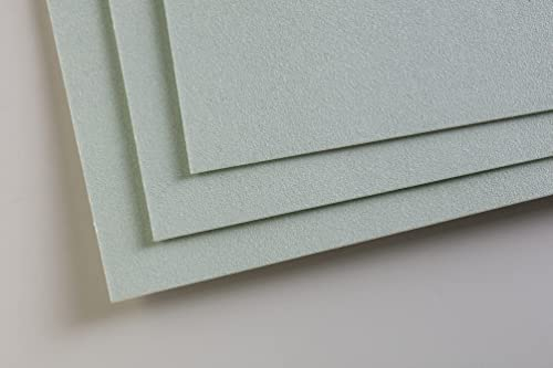Clairefontaine 696157C - Packung mit 5 Zeichenbögen Pastelmat, ideal für Trockentechniken und Pastell, DIN A3 29,7x42cm, 360g, Hellgrün, 1 Pack