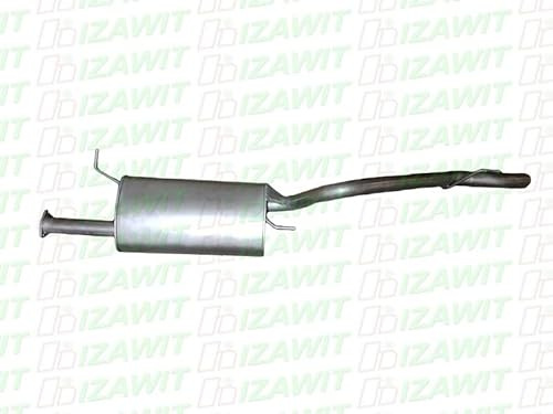 IZAWIT 19.041 Endschalldämpfer Hinten Kompatibel mit MITSUBISHI L 200 / Triton Pickup KAT, KBT 1571B116