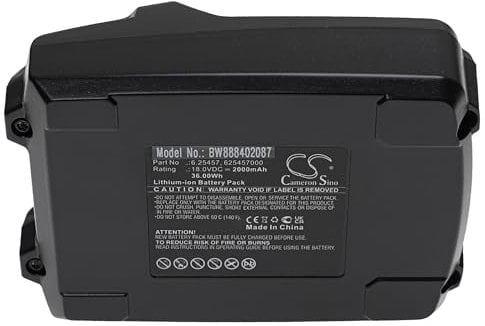 vhbw Akku kompatibel mit Metabo KS 18 LTX 57, KS 18 LTX 216 619000650, KS 18 LTX 216 619000850 Elektrowerkzeug (2000 mAh, Li-Ion, 18 V)